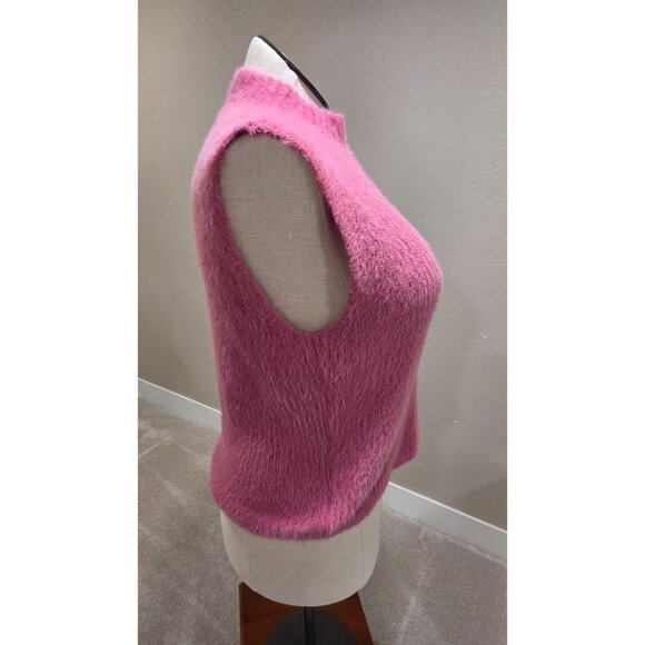 Old Navy Pink Fuzzy Sleeveless Sweater Size L Womens - Picture 2 of 4